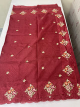 Silky kota saree with embriodery MS9087