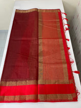 Semi Jute silk sarees with contrast pallu & blouse MJL392