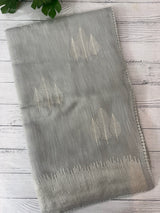 Semi linen saree with embroidery- MS15088 PastelGrey