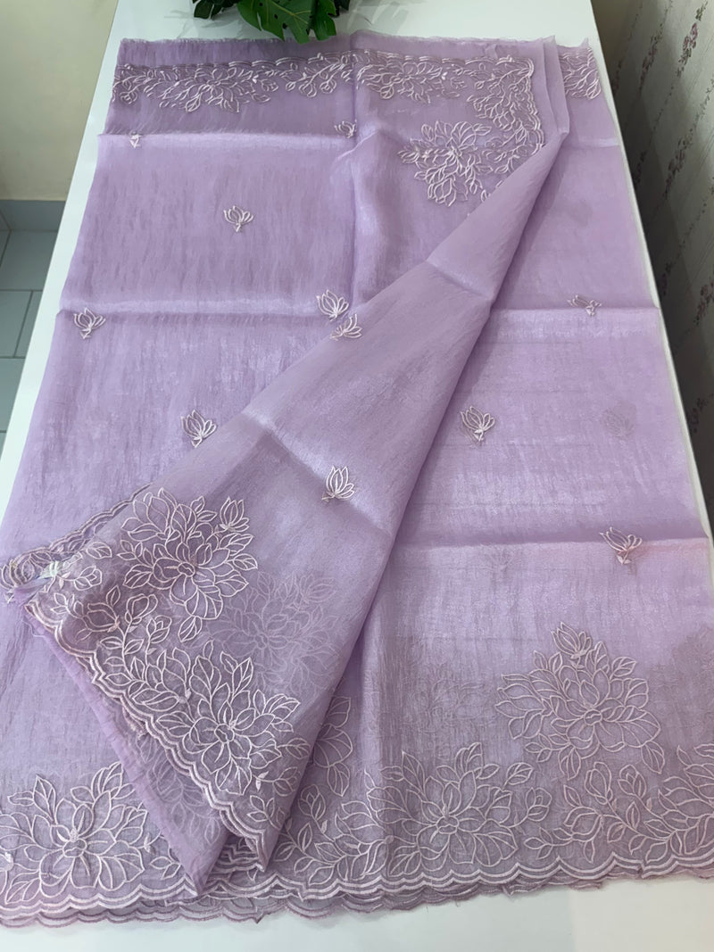Tissue Organza saree MS14051- Lavender