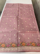 Silky kota embroidery saree MSK4333- PastelOnion