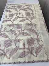 Moonga checks saree with Applique work  MSK765