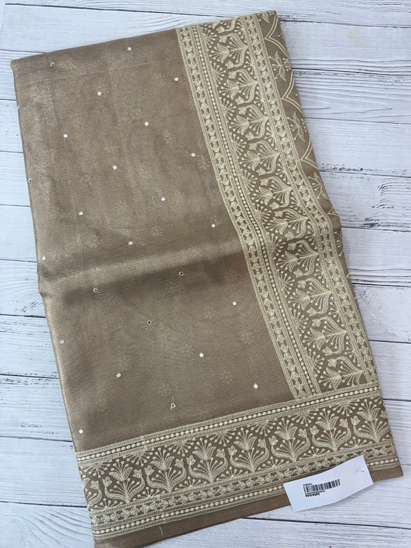 Tissue silk saree with Chikankari embroidery MTTS97(4)