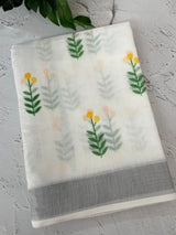 Semi linen saree with digital prints  MLS8766