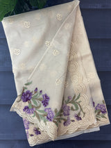 Kota silk saree with cross stitch embriodery MS13508C