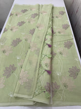 Netkota embriodery saree MS1496 PastelGreen