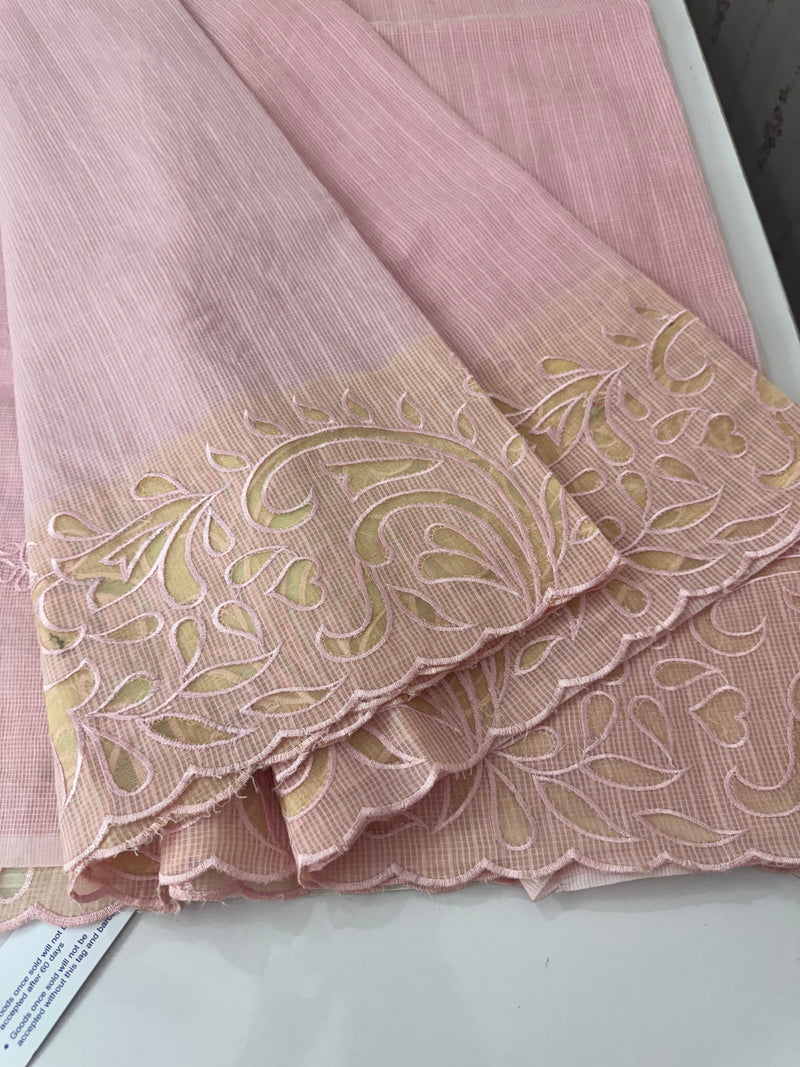 Soft kota silk saree with applique work MS85432