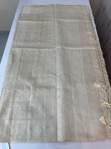 Blended tussar saree with embriodery - MS8665 Pearl Cream