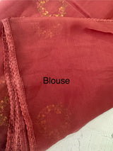 Crush chiffon saree with embroidery MCH345 MutedMaroon