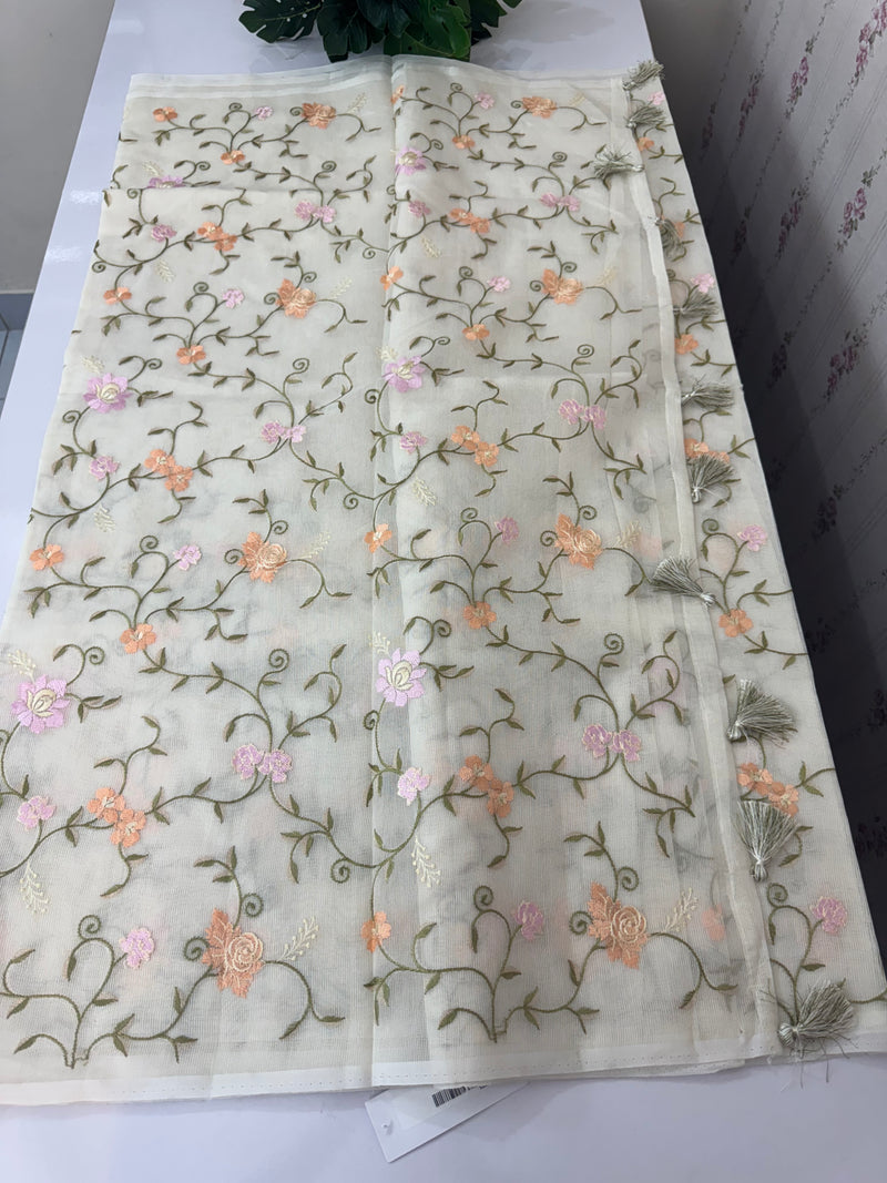Kota Supernet embriodery saree SHSNYNM