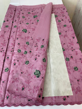 Crushed Blended tussar silk saree with embroidery- MSB7666 OnionPink