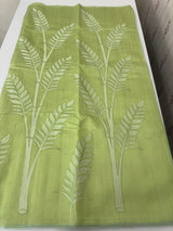 Blended Tussar silk saree with applique work- MSH193