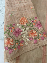 Soft Tissue kota embroidery saree MSK4660 DustyPink