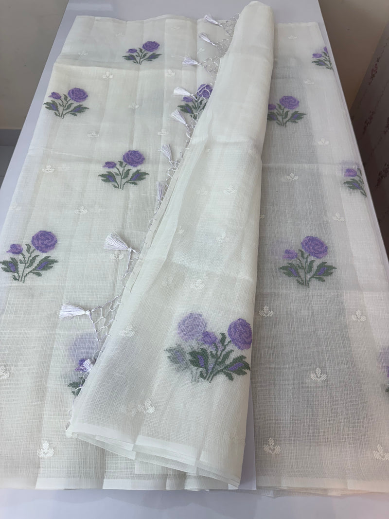 Silky kota embroidery saree MSK654