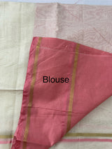 Onam special Semi chanderi silk saree with blouse- MSF567 (8)