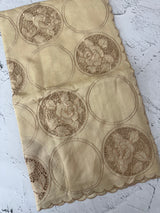 Tussar chanderi cutwork saree MSTC121 Beige
