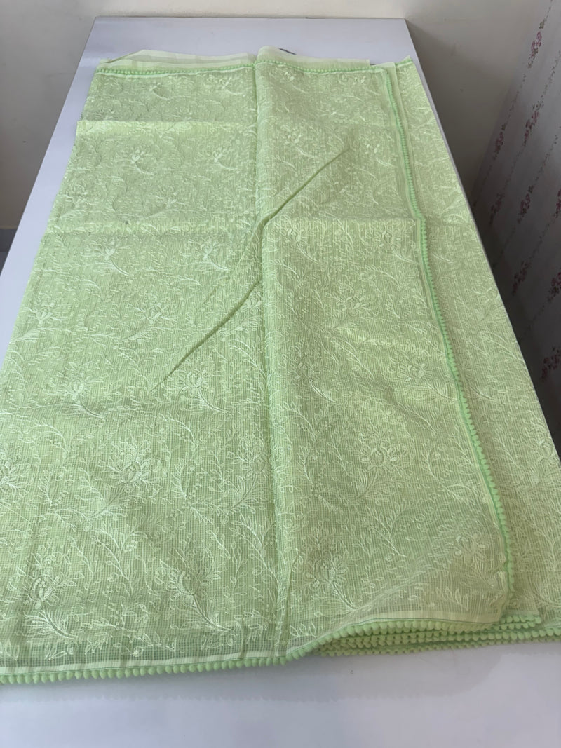 NetKota thread work saree MS22100- PistaGreen