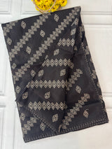 Soft kota silk saree with embriodery MS14808 Black