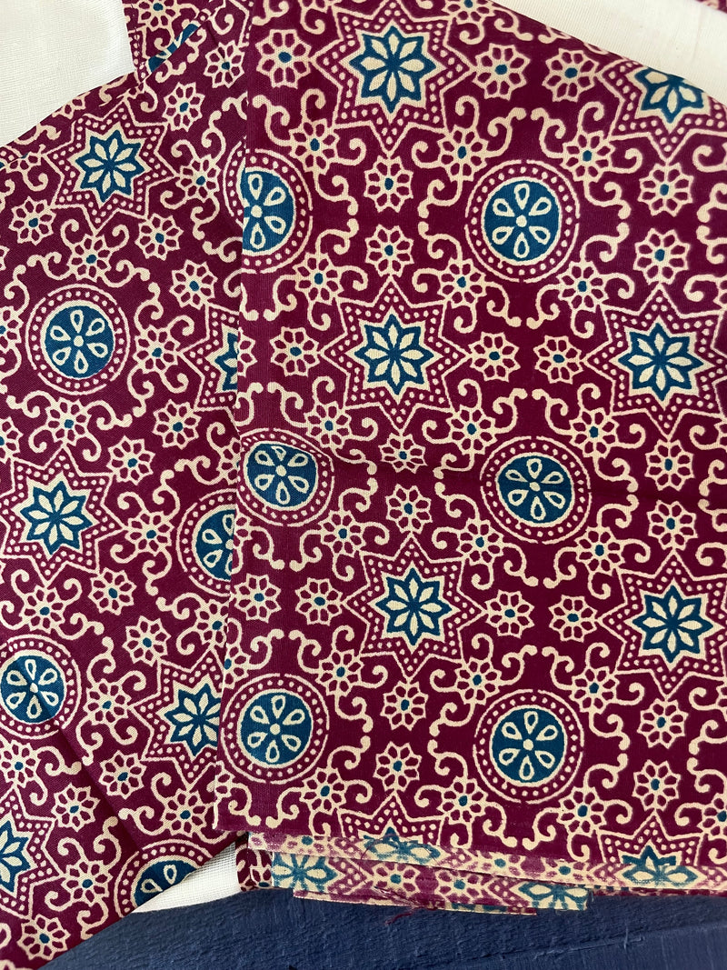 Single SETMUND with blouse - Ajrakh prints