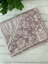 Semi silk saree with cutwork on pallu MSR908- Dusky Lavender