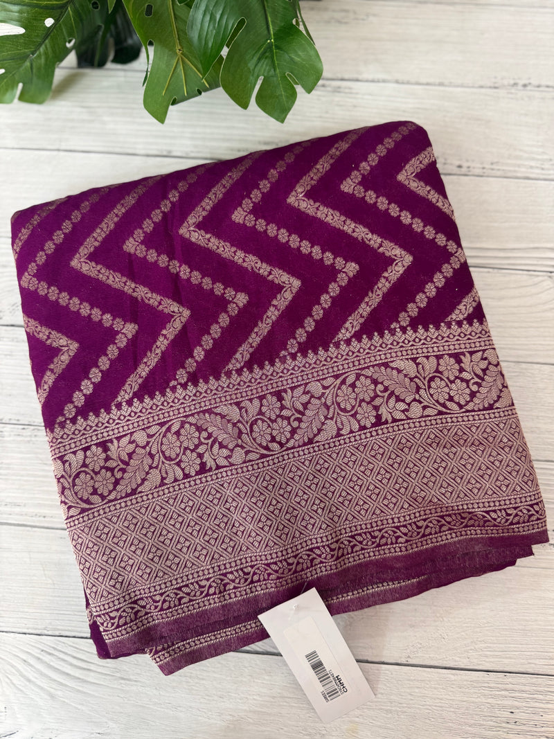 Semi Banarasi Georgette saree MKGS721 Vadamalli