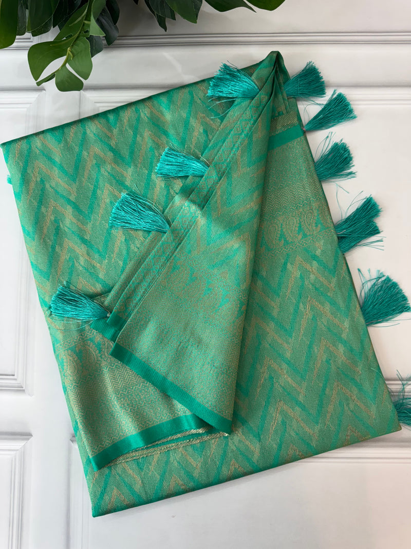 Banarasi soft silk saree MKSS1455 SeaGreen