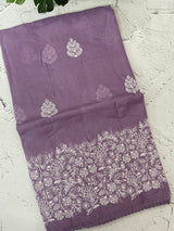 Soft kota checks saree with embroidery - MS7676
