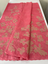 Semi organza saree with tissue applqiue work - MSH931