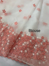 Soft Organza saree with embroidery borders - MCW895
