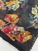 Chiffon Brasso saree with mirror work - MS7611 Black(2)