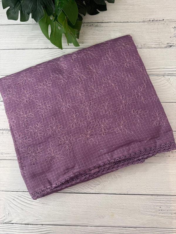 Soft kota checks saree with embroidery SDJCS21