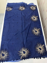 Organza saree with embroidery borders MOS4765 NavyBlue
