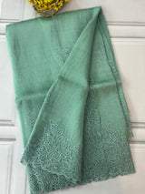 Cutwork Tissue Organza saree MS14051- PastelBlueGreen