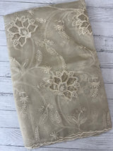 Glass organza saree with applique work- MSHW229