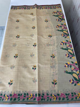 Jamdani silk Cotton Saree with peacock motifs  MSJ788 (2)