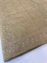 Blended tussar saree with thread work MTS9078 - Chikoo
