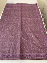 Cutwork Blended Jute - tussar saree MTS9079