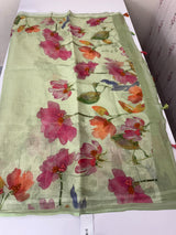 Handworked Tissue linen saree MS88651
