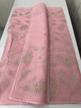 Semi organza saree with tissue appliqué work - MSH906 Pink