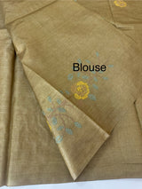 Pure desi tussar silk saree with embroidery- MTSS659