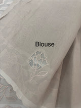 Mul chanderi saree with applique borders MSH111(2) NudeBrown