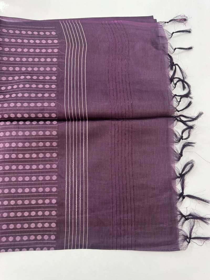 Bamboo tussar silk saree with thread work - MTSS456