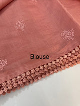 Malai chanderi saree with embroidery work MSM890