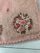 Soft kota silk saree with embroidery MSS678 PeachPink