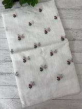 Slub cotton saree with embroidery MS2302