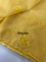 Semi Organza saree with embroidery - MSH375