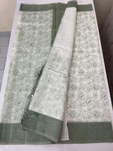 Ombre Kota Supernet saree with cross  embroidery MS1445