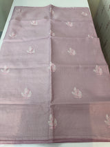 Kota  checks saree with embroidery - MS7679 Lilac