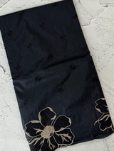 Organza saree with embroidery borders MOS4765 Black
