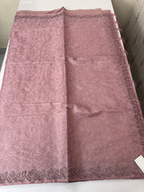 Cutwork satin mix Blended tussar saree with thread work MTS9078- Pastel OnionPink